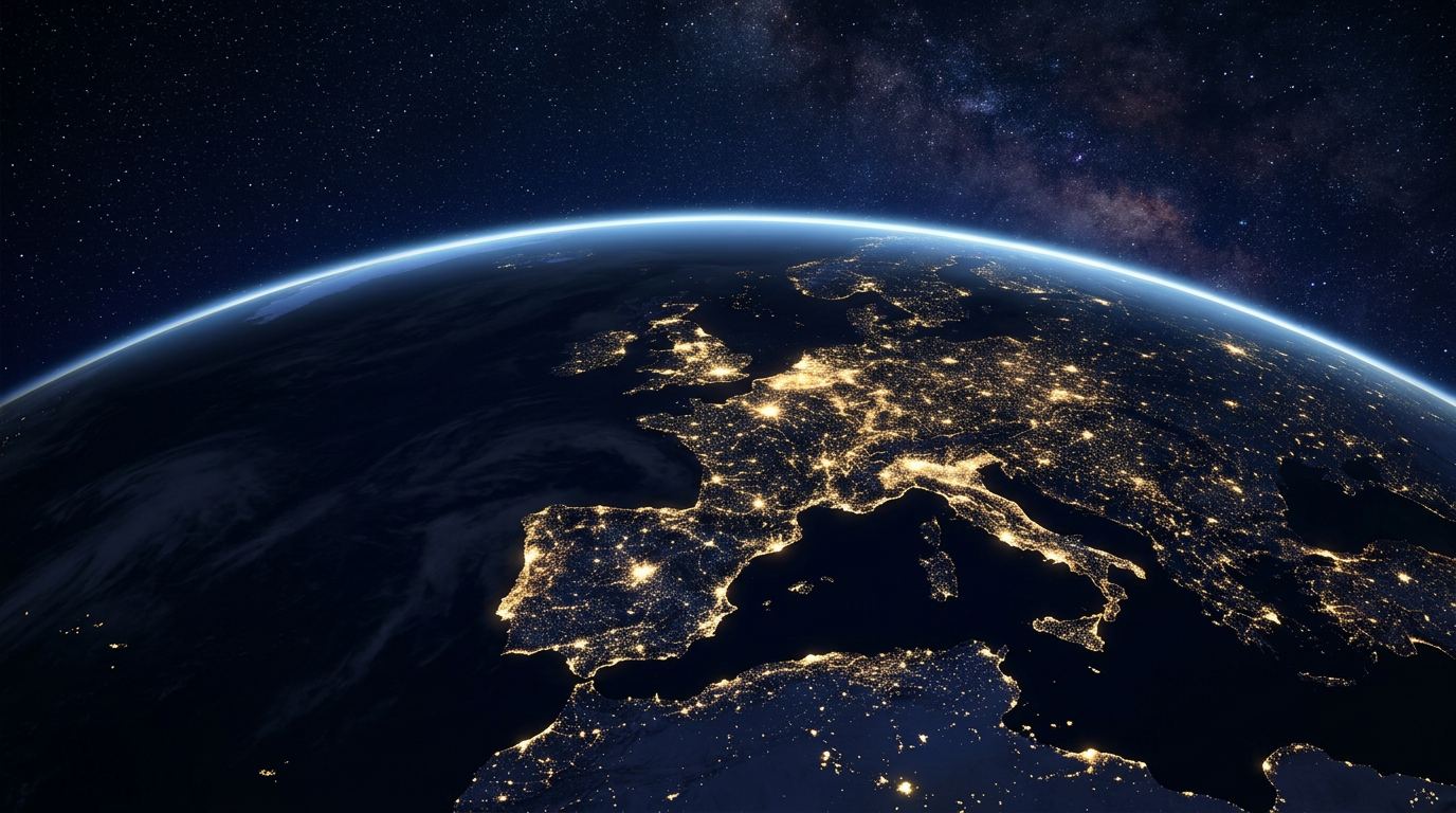 View of Earth from space emphasizing clarity and scale